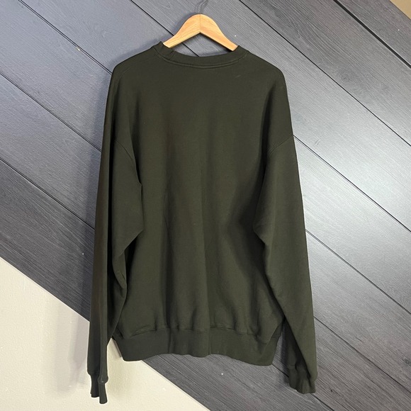 Champion Men's Crewneck Sweater Army Green XXL Cotton Blend NWOT Cozy Basic - Picture 2 of 5
